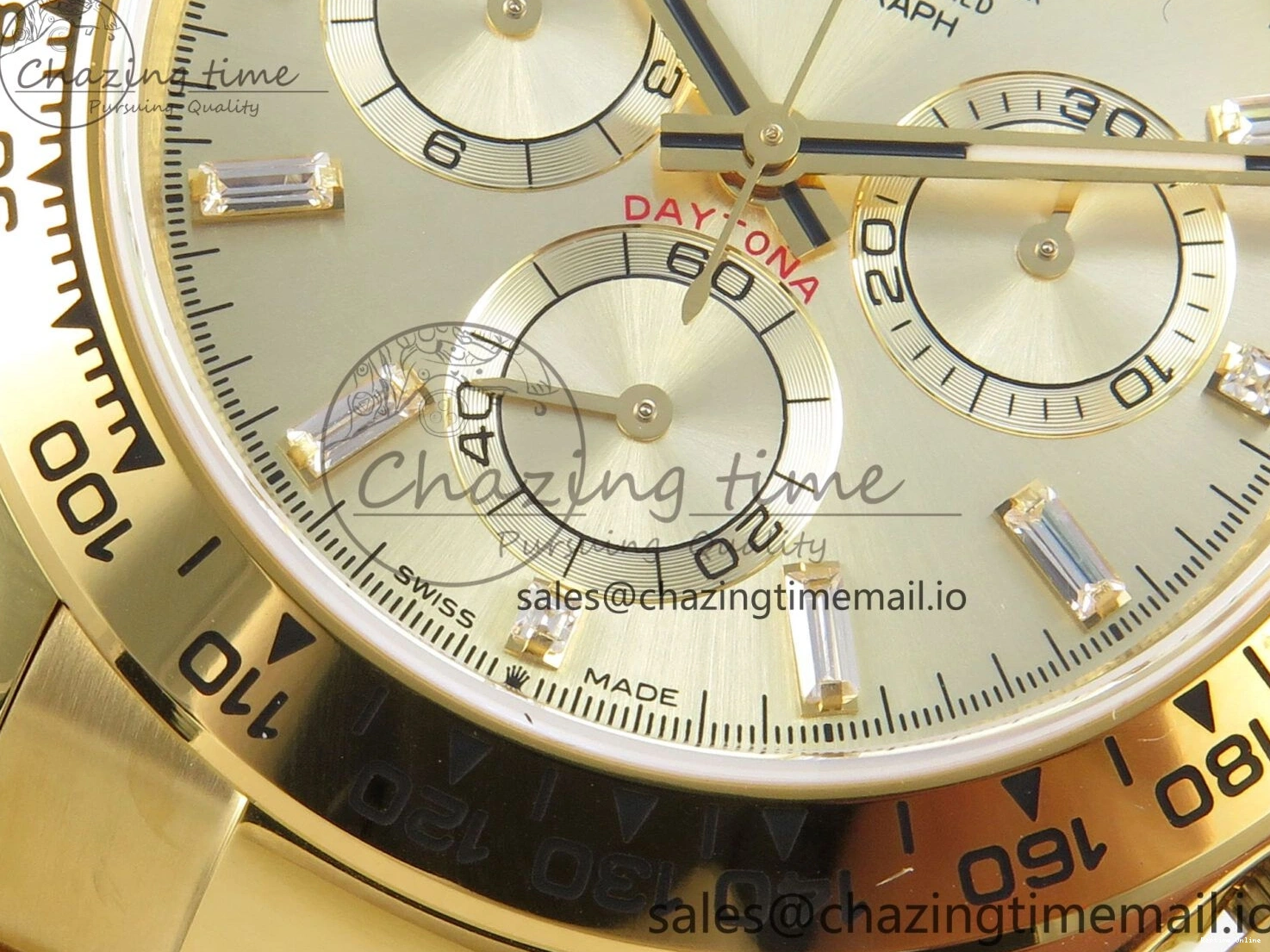 1228 Casual Daytona 126508 YG QF 1:1 Best Edition YG Dial Crystal Markers On YG Bracelet SH4131 V6 (Gain Weight) 305